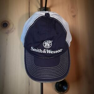 Smith and Wesson Classic Logo Trucker Snapback Cap Hat